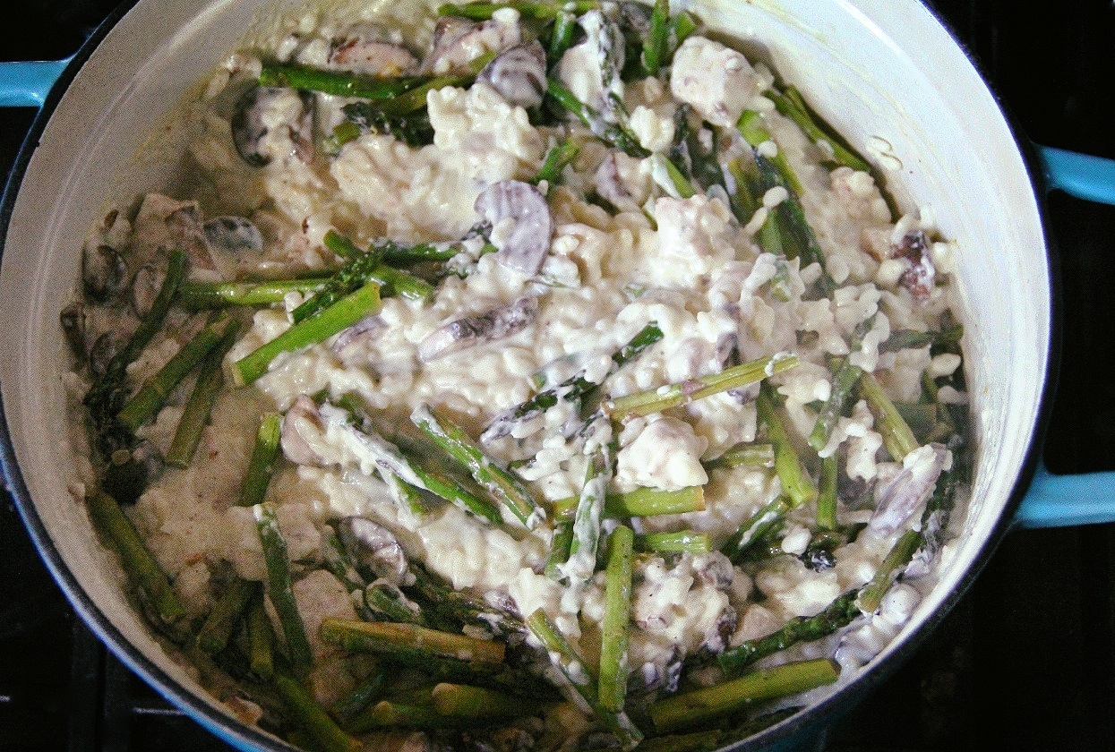 Forbidden Rice Blog | Risotto with Roasted Asparagus, Mushrooms, and Chik'n