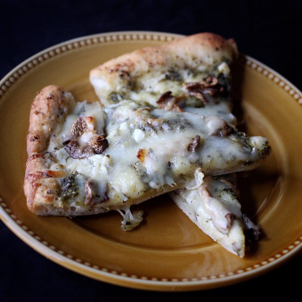 Forbidden Rice Blog | Sourdough Pizza with Oyster Mushrooms, Garlic, Smoked Mozzarella and Rosemary