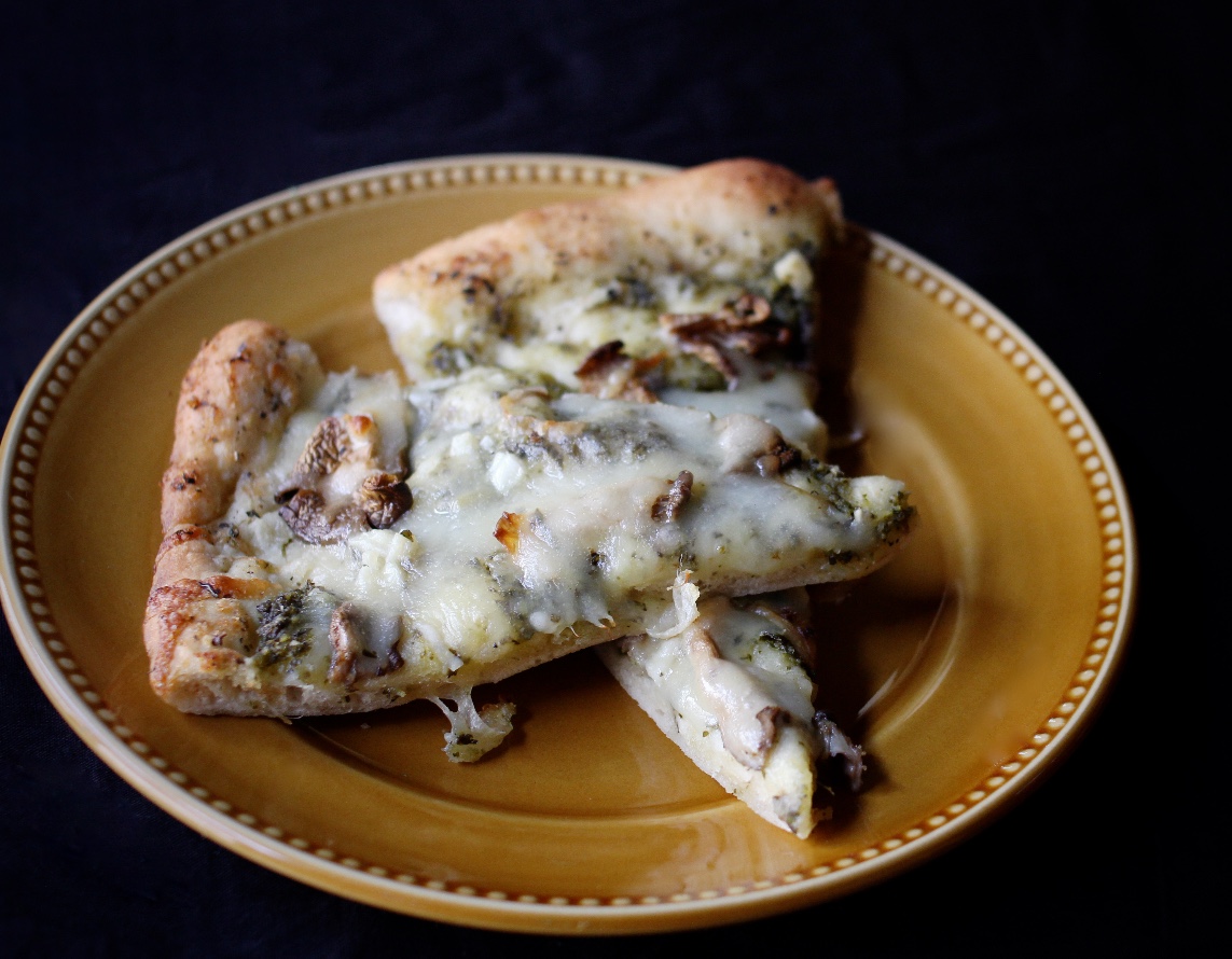 Forbidden Rice Blog | Sourdough Pizza with Oyster Mushrooms, Garlic, Smoked Mozzarella and Rosemary