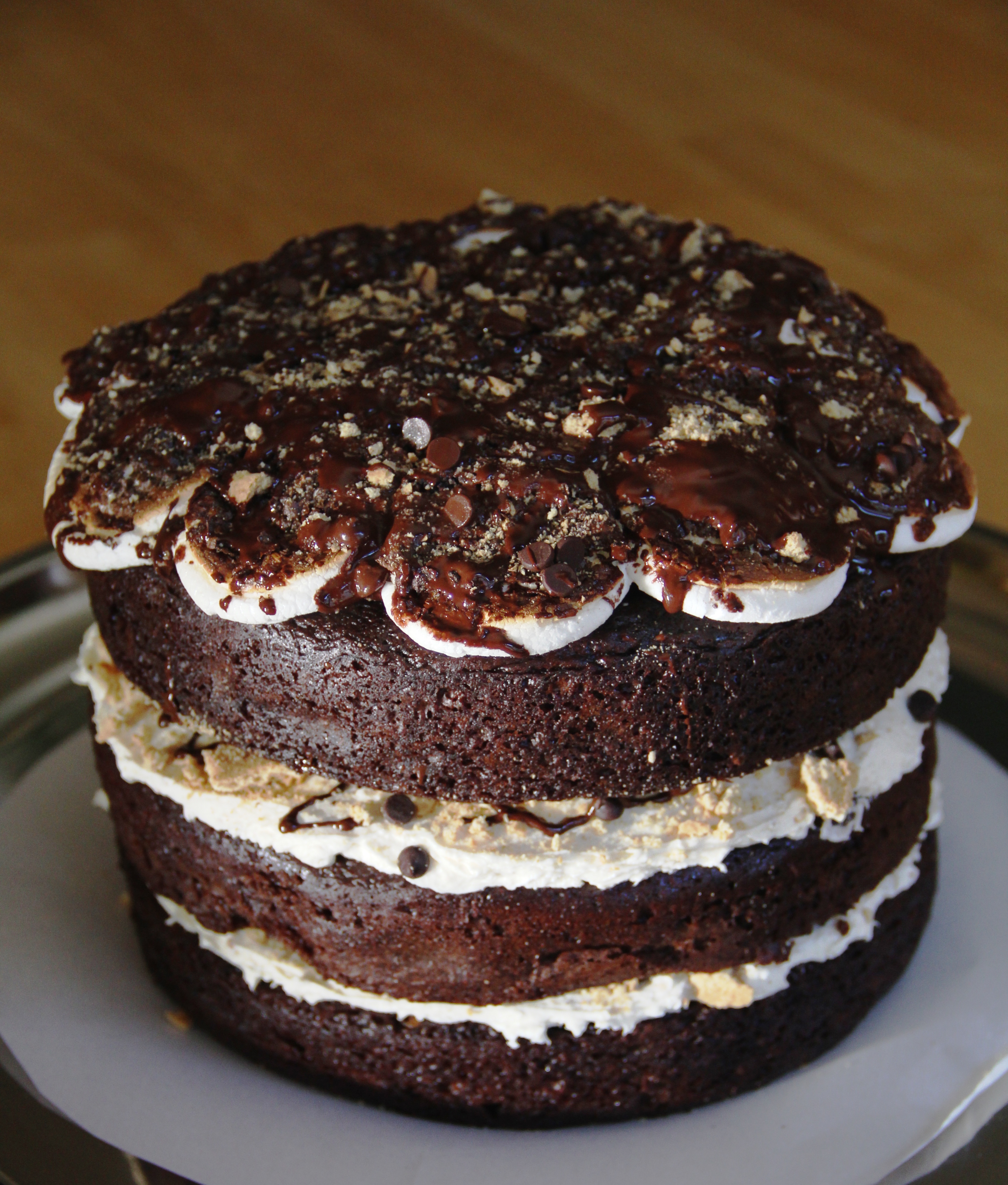 Forbidden Rice Blog | S'mores Cake with Toasted Marshmallow Buttercream Frosting