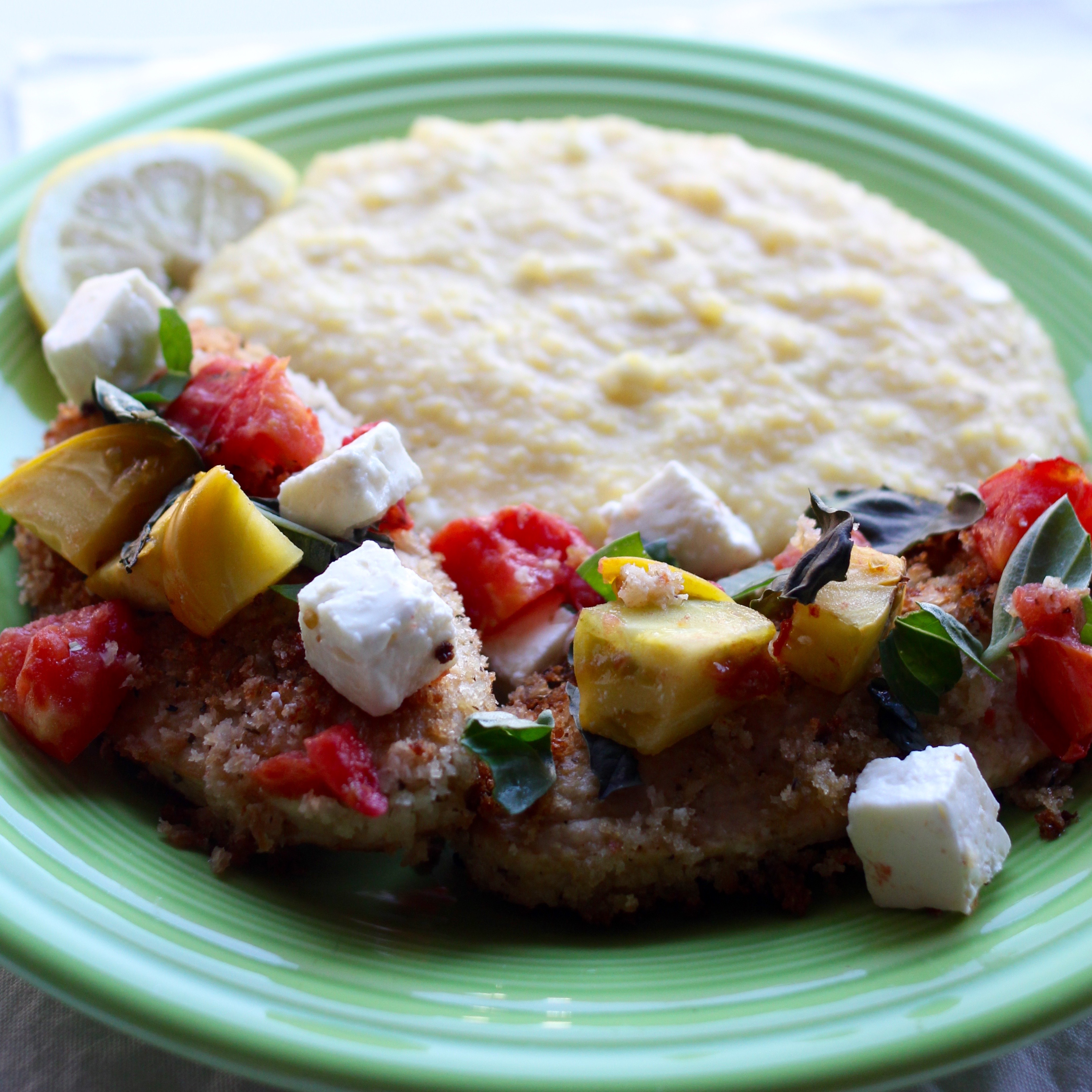 Forbidden Rice Blog: Breaded Chik'n Cutlets with Heirloom Tomatoes and Feta | Quorn