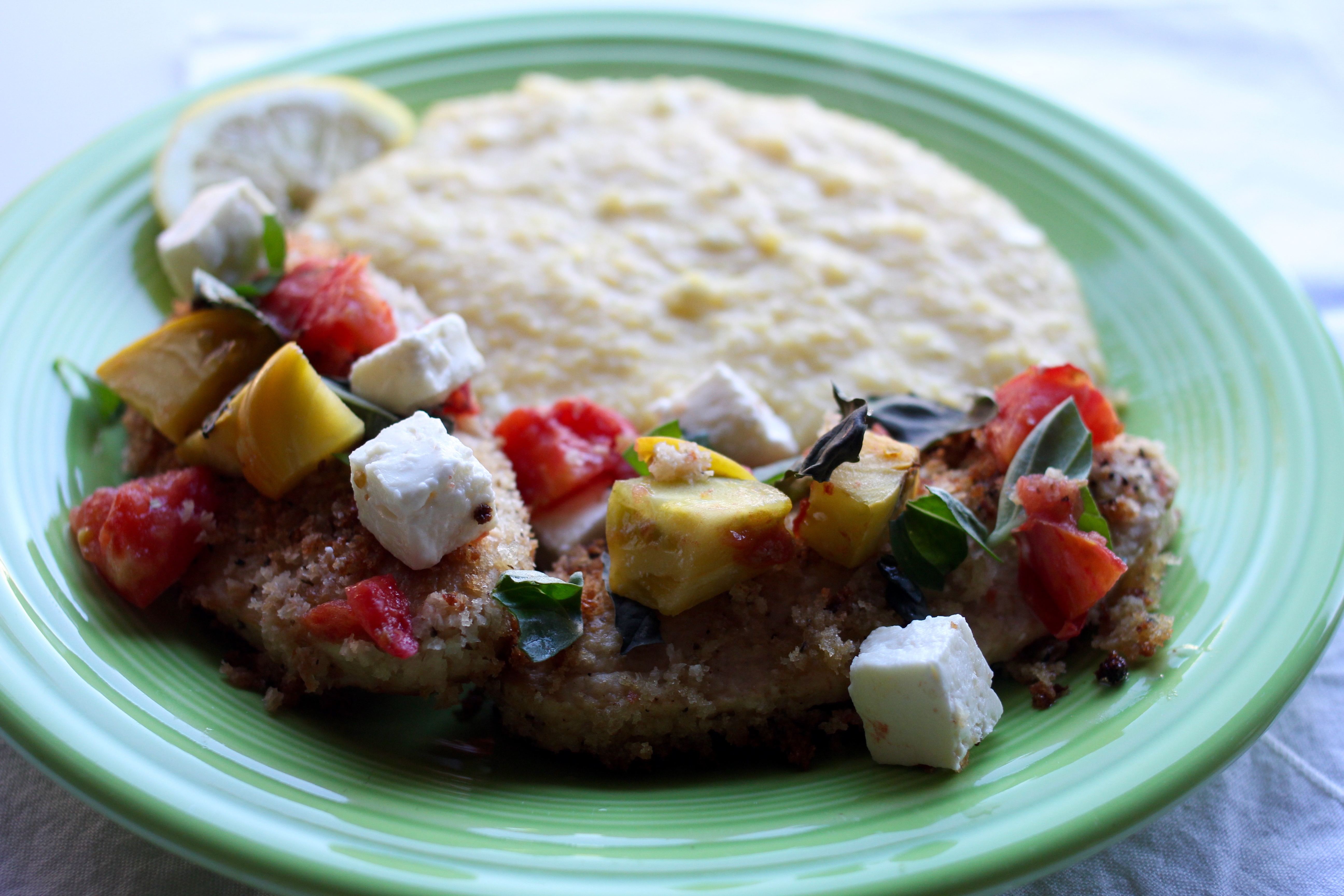 Forbidden Rice Blog: Breaded Chik'n Cutlets with Heirloom Tomatoes and Feta | Quorn