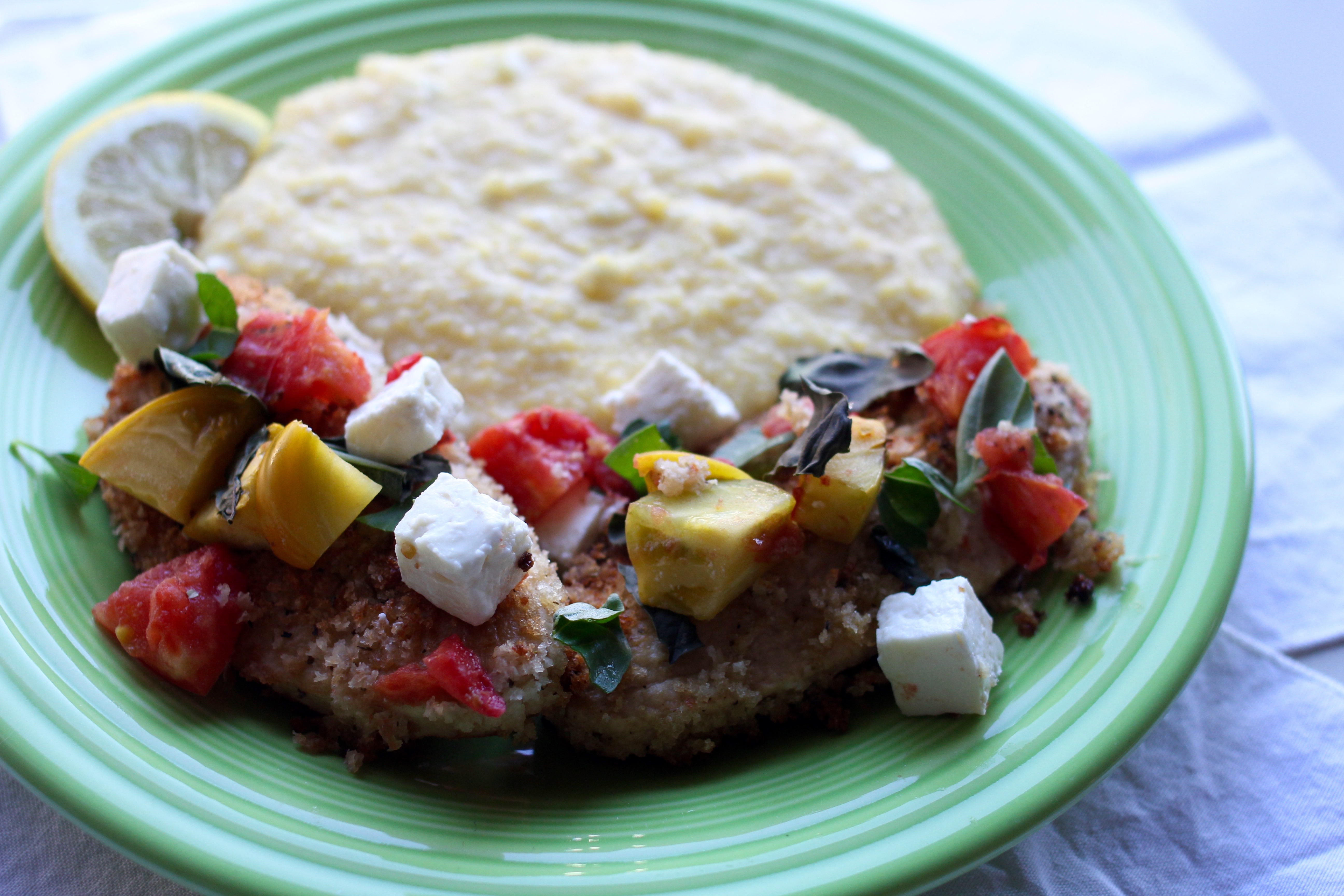 Forbidden Rice Blog: Breaded Chik'n Cutlets with Heirloom Tomatoes and Feta | Quorn