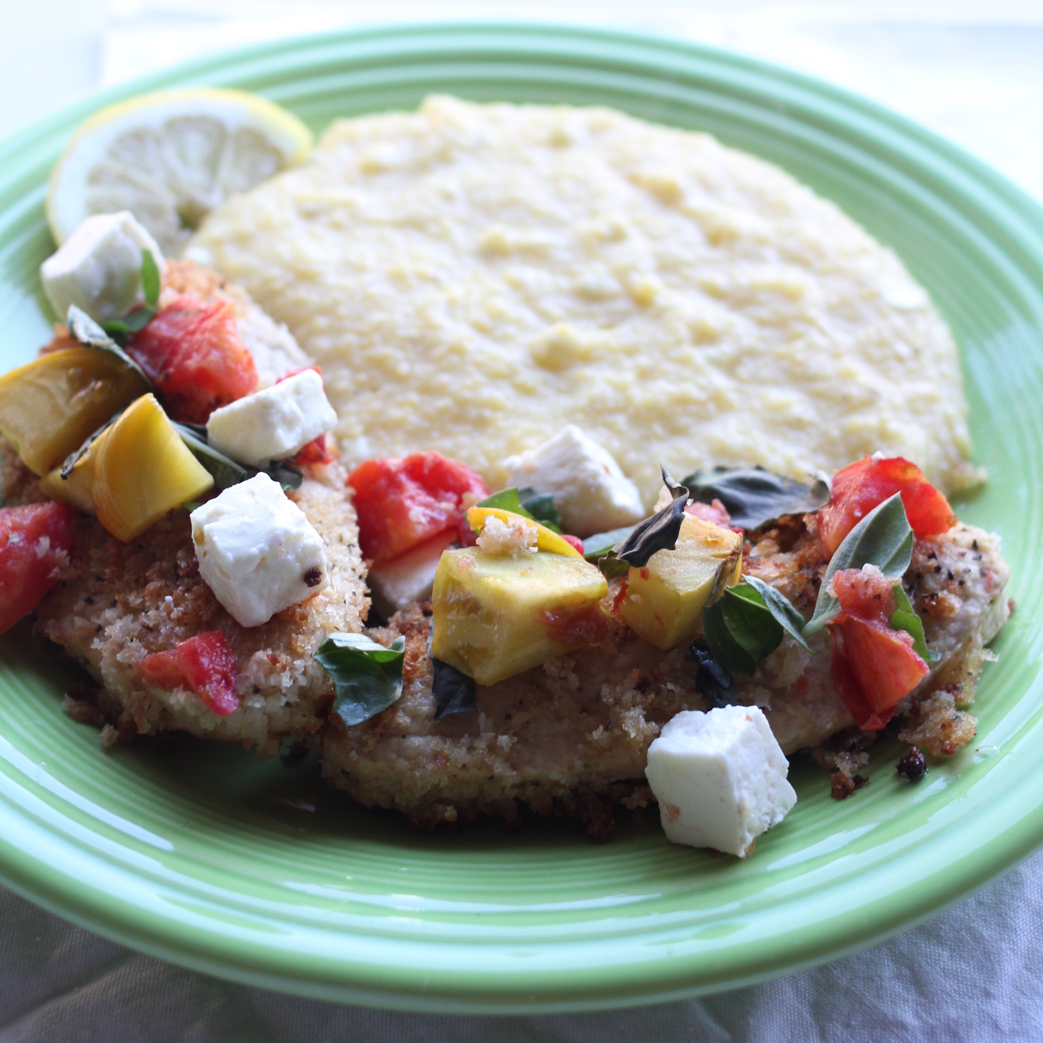 Forbidden Rice Blog: Breaded Chik'n Cutlets with Heirloom Tomatoes and Feta | Quorn