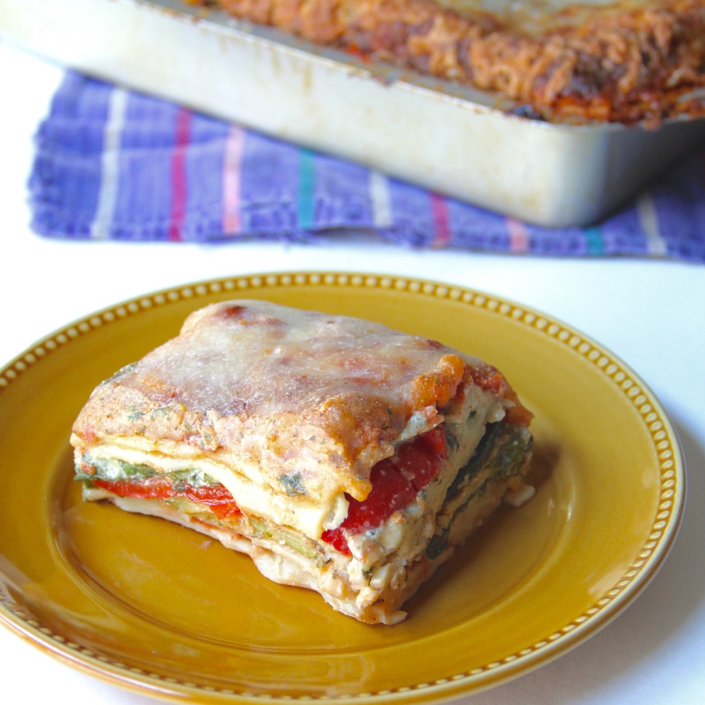 Meatless Monday Roasted Vegetable Lasagna 