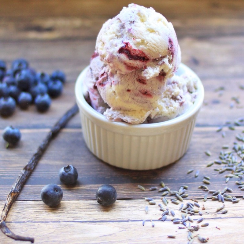 Blueberry Lavender Ice Cream